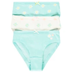 Lot De 3 Culottes Imprimé Fleuri Pour Fille