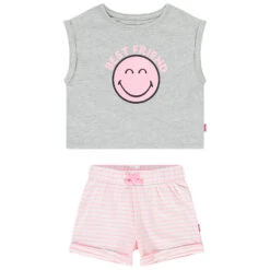 Pyjama T-shirt Et Short Print SmileyWorld Pour Fille