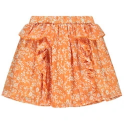 Jupe Patineuse Volantée Imprimé Fleuri Pour Fille