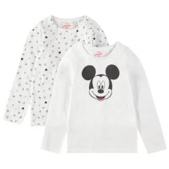 Lot De 2 Maillots De Corps Manches Longues Print Mickey Disney