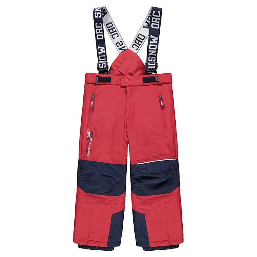 Pantalon De Ski Imperméable Rouge Avec Bretelles Amovibles 1 Pantalon De Ski Imperméable Rouge Avec Bretelles Amovibles
