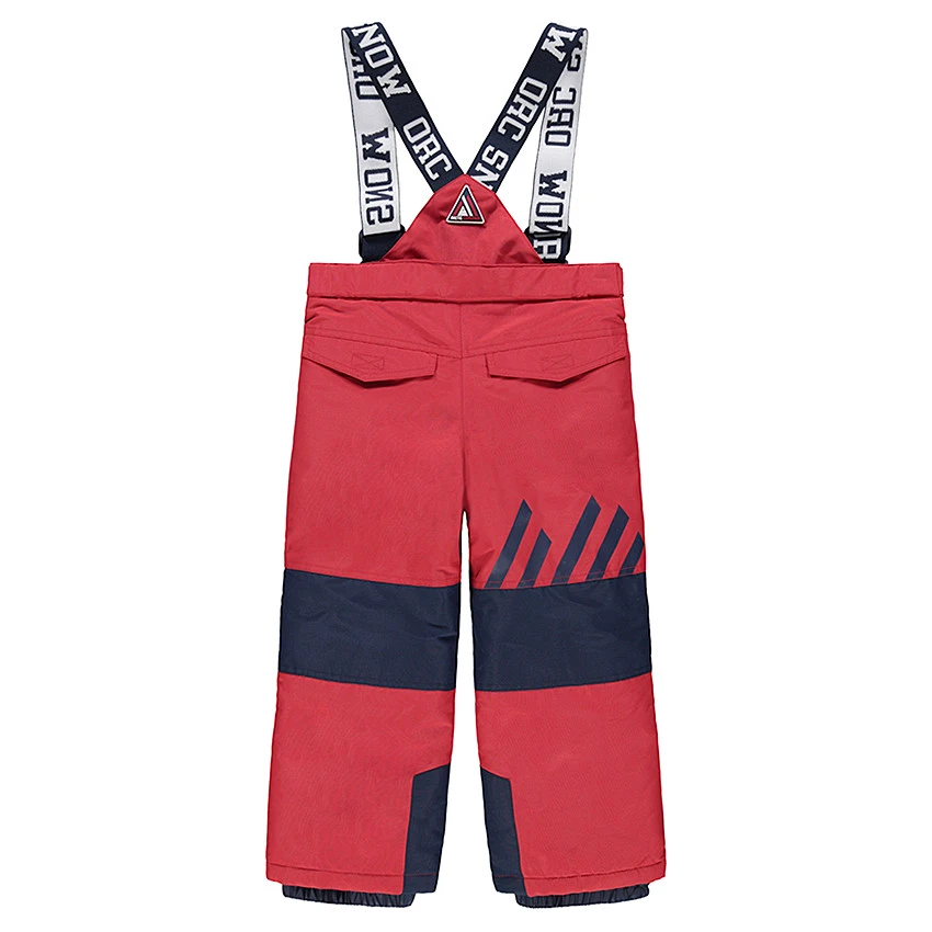 Pantalon De Ski Imperméable Rouge Avec Bretelles Amovibles 2 Pantalon De Ski Imperméable Rouge Avec Bretelles Amovibles – Image 2