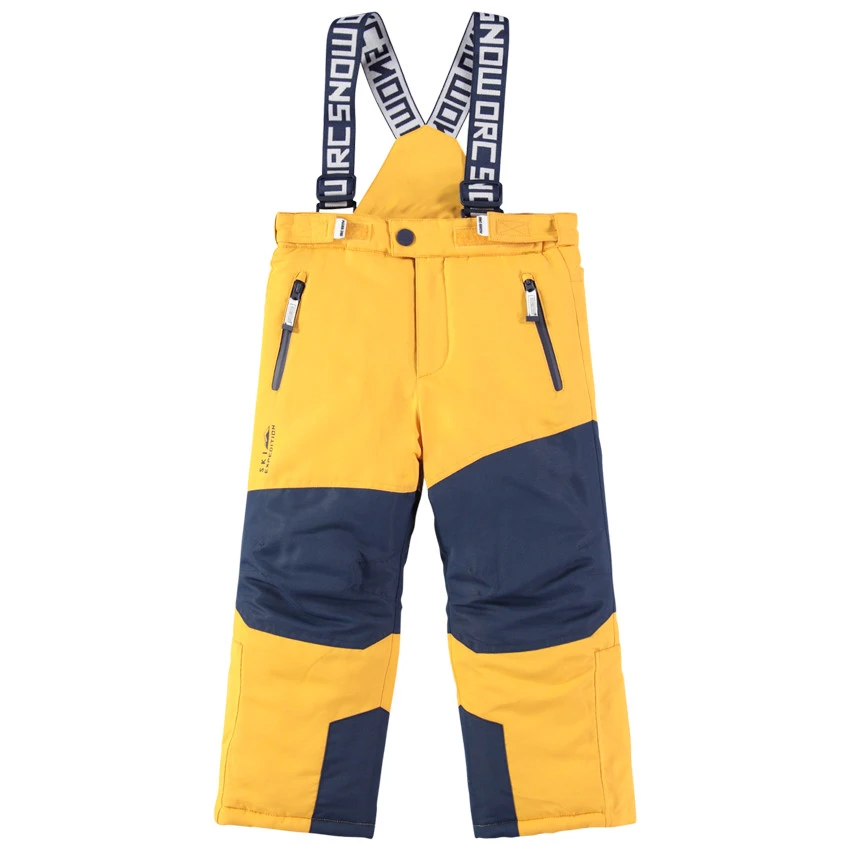 Pantalon De Ski Bicolore Imperméable à Bretelles Ajustables Et Amovibles 1 Pantalon De Ski Bicolore Imperméable à Bretelles Ajustables Et Amovibles