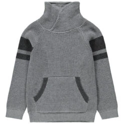 Pull En Maille épaisse à Col Roulé Et Bandes Contrastées