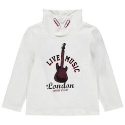 Sous-pull Manches Longues à Col Haut Et Guitare En Sequins Magiques