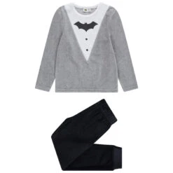 Pyjama En Velours Effet Costume Print Batman Pour Enfant Garçon