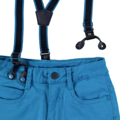Pantalon Bleu Doublé Jersey à Poches Et Bretelles Amovibles 6 Pantalon Bleu Doublé Jersey à Poches Et Bretelles Amovibles -Orchestra HGAL21 BLM 3 X