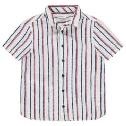 Chemise Manches Courtes à Rayures Verticales