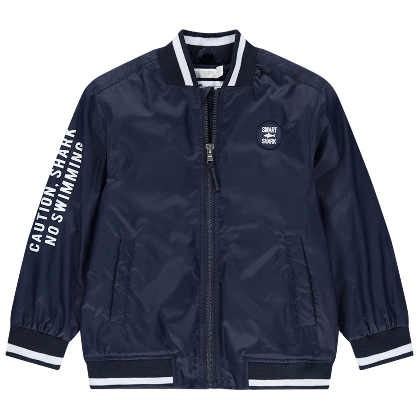 Blouson Style Teddy à Inscriptions Printées Et Badge 1 Blouson Style Teddy à Inscriptions Printées Et Badge