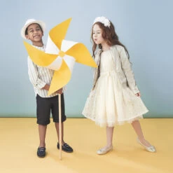 Chemise Manches Longues à Rayures Verticales Et Col Mao -Orchestra HGAL36 BLA 15 X