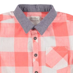 Chemise Manches Courtes à Larges Carreaux Et Détails En Chambray -Orchestra HGAL3S ROM 3 X