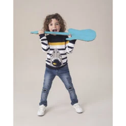 Jean Effet Used à Trous Et Ceinture Repositionnable 9 Jean Effet Used à Trous Et Ceinture Repositionnable -Orchestra HGAL5X BLF 10 X