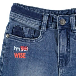 Bermuda En Jean Effet Used à Poches Et Badge -Orchestra HGAL6O BLC 3 X