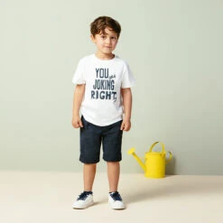 Bermuda En Coton Uni Avec Ceinture Ajustable -Orchestra HGAL7H BLF 12 X