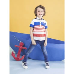 Jean Effet Used Et Crinkle à Ceinture Amovible Colorée -Orchestra HGAL7O BLC 15 X