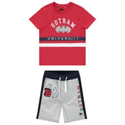 Ensemble Avec T-shirt à Logo Batman Et Bermuda Pour Enfant Garçon