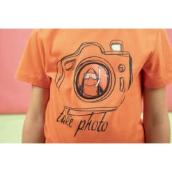 T-shirt Manches Courtes En Coton Print Appareil Photo Plastifié -Orchestra HGALA1 ROM 16 X