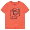 T-shirt Manches Courtes En Coton Print Appareil Photo Plastifié
