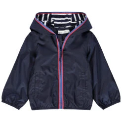 Coupe-vent Bleu Marine Doublé Jersey à Rayures