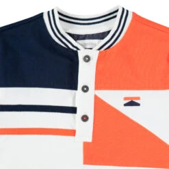 Polo Manches Courtes Tricolore à Col Fantaisie -Orchestra HGALAM ECR 3 X