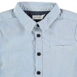 Chemise Manches Courtes à Fines Rayures Verticales -Orchestra HGALB0 BLA 3 X