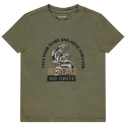 T-shirt Manches Courtes En Coton Print Serpents