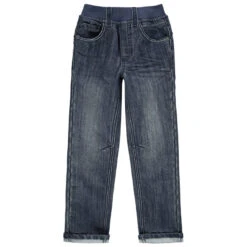 Jean Effet Used Droit à Taille élastiquée Pour Enfant Garçon