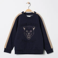 Sweat En Molleton Gratté Print Tigre