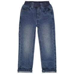 Jean Droit Effet Délavé à Taille élatiquée Pour Enfant Garçon