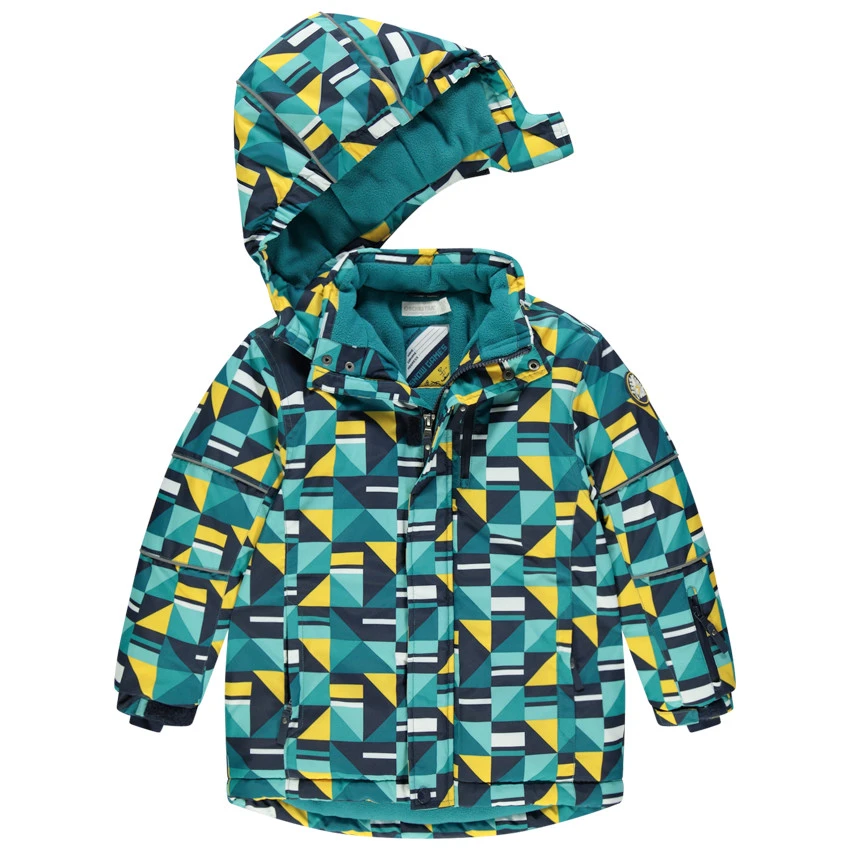 Blouson De Ski Imperméable à Imprimé Géométrique All-over 1 Blouson De Ski Imperméable à Imprimé Géométrique All-over