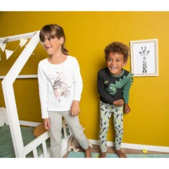 Pyjama En Jersey à Dinosaures Imprimés Pour Enfant Garçon -Orchestra HGALPK NOI 11 X