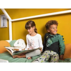 Pyjama En Jersey à Dinosaures Imprimés Pour Enfant Garçon -Orchestra HGALPK NOI 12 X