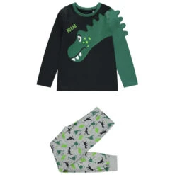 Pyjama En Jersey à Dinosaures Imprimés Pour Enfant Garçon
