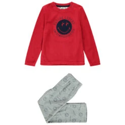 Pyjama En Velours Bicolore Print SmileyWorld Pour Enfant Garçon