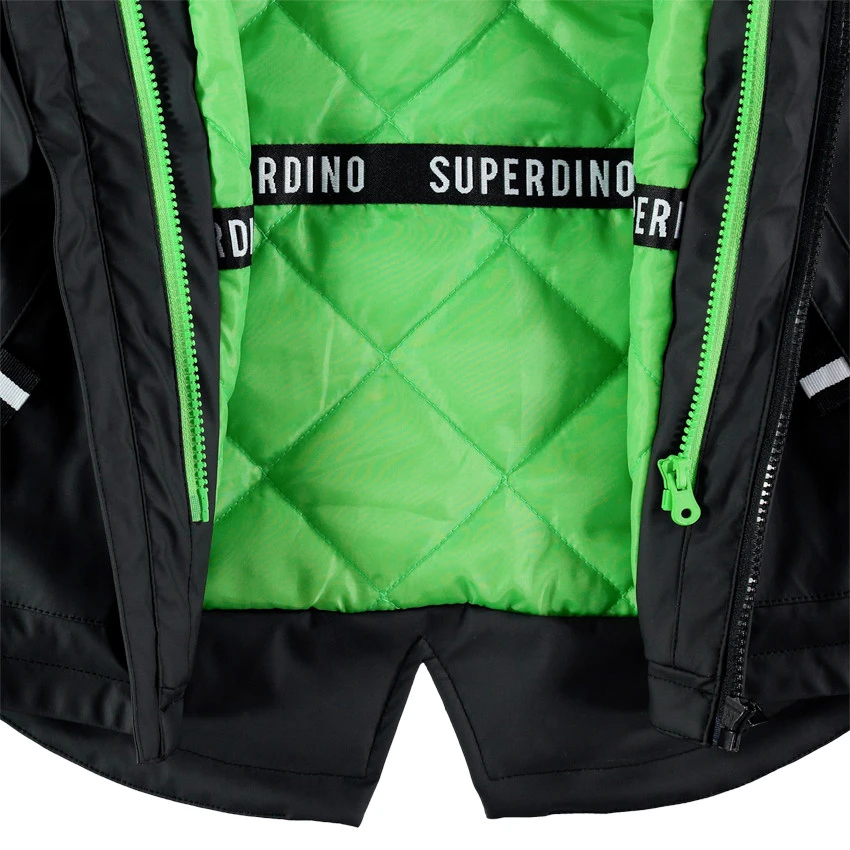 Parka 3 En 1 Motif Dinosaure Doublée Micropolaire 5 Parka 3 En 1 Motif Dinosaure Doublée Micropolaire – Image 5