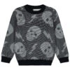 Pull En Tricot à Têtes De Mort En Jacquard