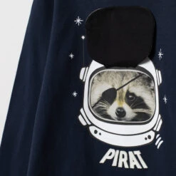 T-shirt Manches Longues Print Cosmonaute à Rabat Amovible -Orchestra HGALRY BLF 3 X