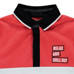 Polo Manches Longues Tricolore Pour Enfant Garçon -Orchestra HGALS3 NOI 3 X