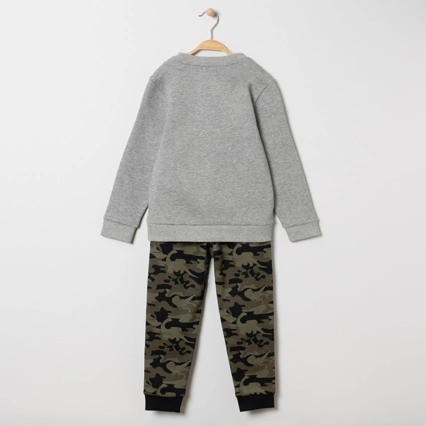 Jogging En Molleton Print Dinosaure Et Motif Camouflage 2 Jogging En Molleton Print Dinosaure Et Motif Camouflage – Image 2