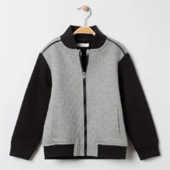 Gilet En Molleton Effet Matelassé Bicolore Pour Enfant Garçon