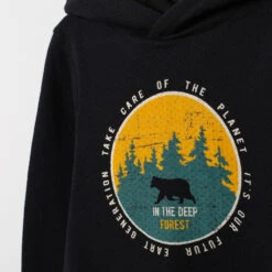 T-shirt Manches Longues à Capuche Print Esprit Forêt -Orchestra HGALT4 NOI 3 X