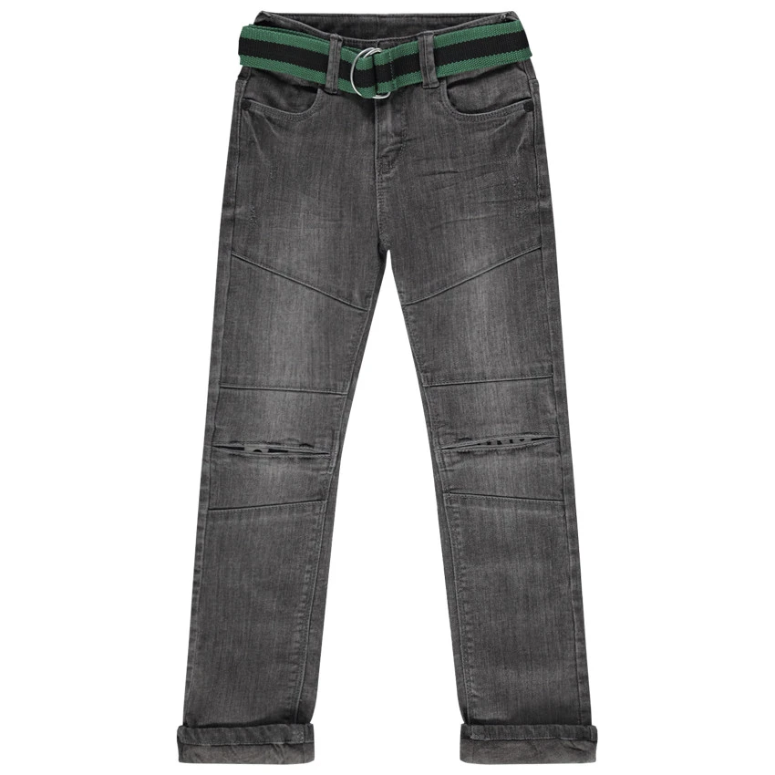 Jean Gris Effet Used Et Crinkle Avec Ceinture Amovible Esprit Militaire 1 Jean Gris Effet Used Et Crinkle Avec Ceinture Amovible Esprit Militaire