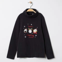 Sous-pull Col Roulé En Coton Bio Print SmileyWorld Esprit Noël