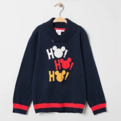 Pull Mickey Disney En Tricot à Col Châle
