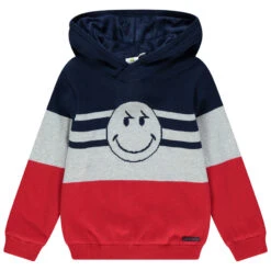 Pull à Capuche Doublé Sherpa Motif SmileyWorld Pour Enfant Garçon