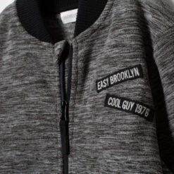 Gilet En Polaire Chinée à Zip Et Message Printé Au Dos -Orchestra HGALU7 GRM 3 X