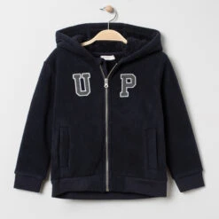 Veste à Capuche En Molleton Doublée Sherpa à Lettres Brodées