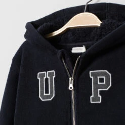 Veste à Capuche En Molleton Doublée Sherpa à Lettres Brodées -Orchestra HGALUQ BLF 3 X