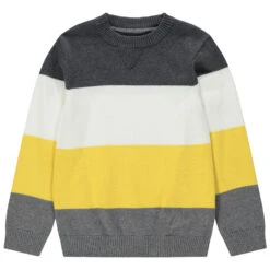 Pull En Tricot Esprit "color Block" Pour Enfant Garçon