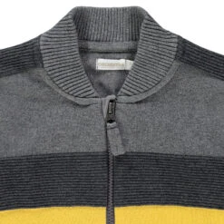 Gilet En Tricot Zippé à Bandes En Jacquard Pour Enfant Garçon -Orchestra HGALV0 GRM 3 X